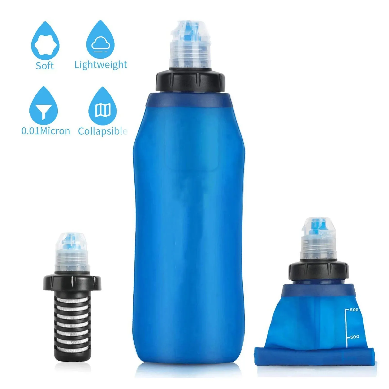 Outdoor Water Purifying Survival Water Bottle