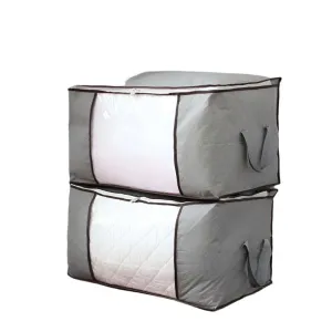 Oversized Foldable Grid Storage Bag – 80L Non-Woven Duffel