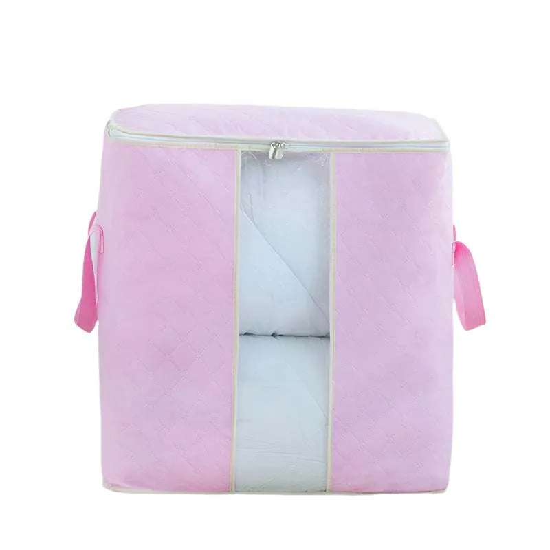 Oversized Foldable Grid Storage Bag – 80L Non-Woven Duffel