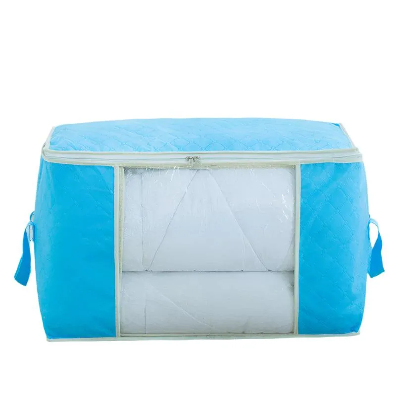 Oversized Foldable Grid Storage Bag – 80L Non-Woven Duffel