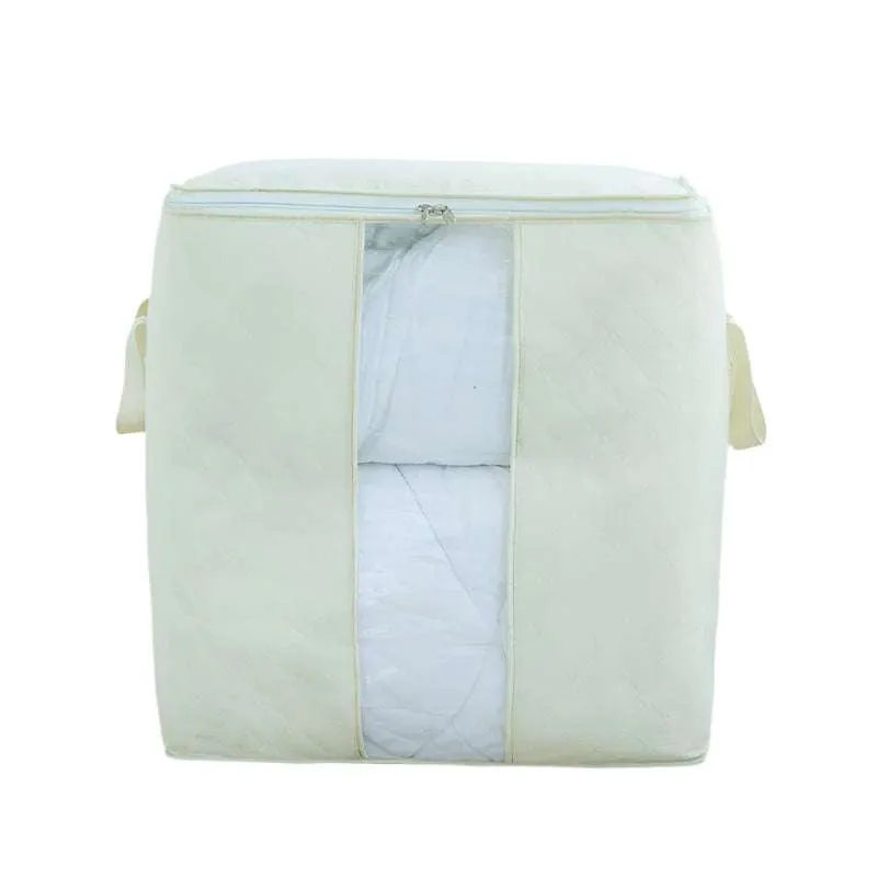 Oversized Foldable Grid Storage Bag – 80L Non-Woven Duffel