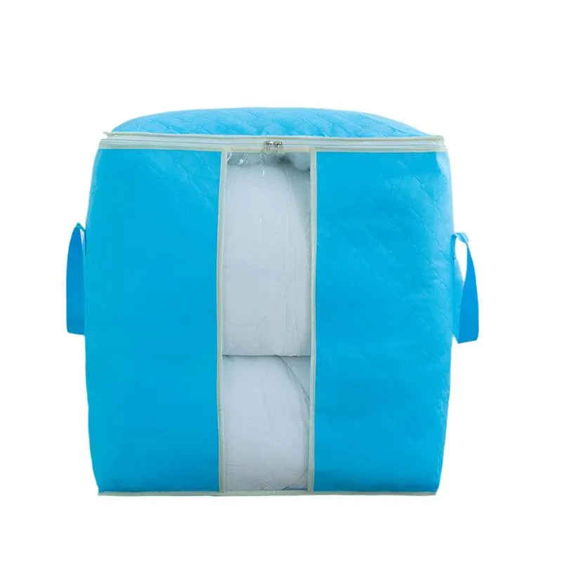 Oversized Foldable Grid Storage Bag – 80L Non-Woven Duffel