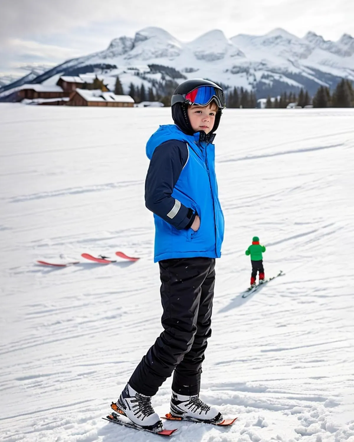 Owntop Kids Winter Ski Jacket Waterproof, Boys Girls Puffer Jacket, Insulated Lining Reflective Strip for Skiing, Snow Play