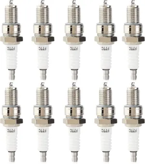 Pack-of-10 Spark Plug F7TC for Generator Lawn Mower Tractor Rototiller Water Pump Go Kart Mini Bike Harbor Freight Predator 212cc Champion 196cc GCV160 GCV190 GX390 BP7ES W5D1 W5DC N7YC N9YC