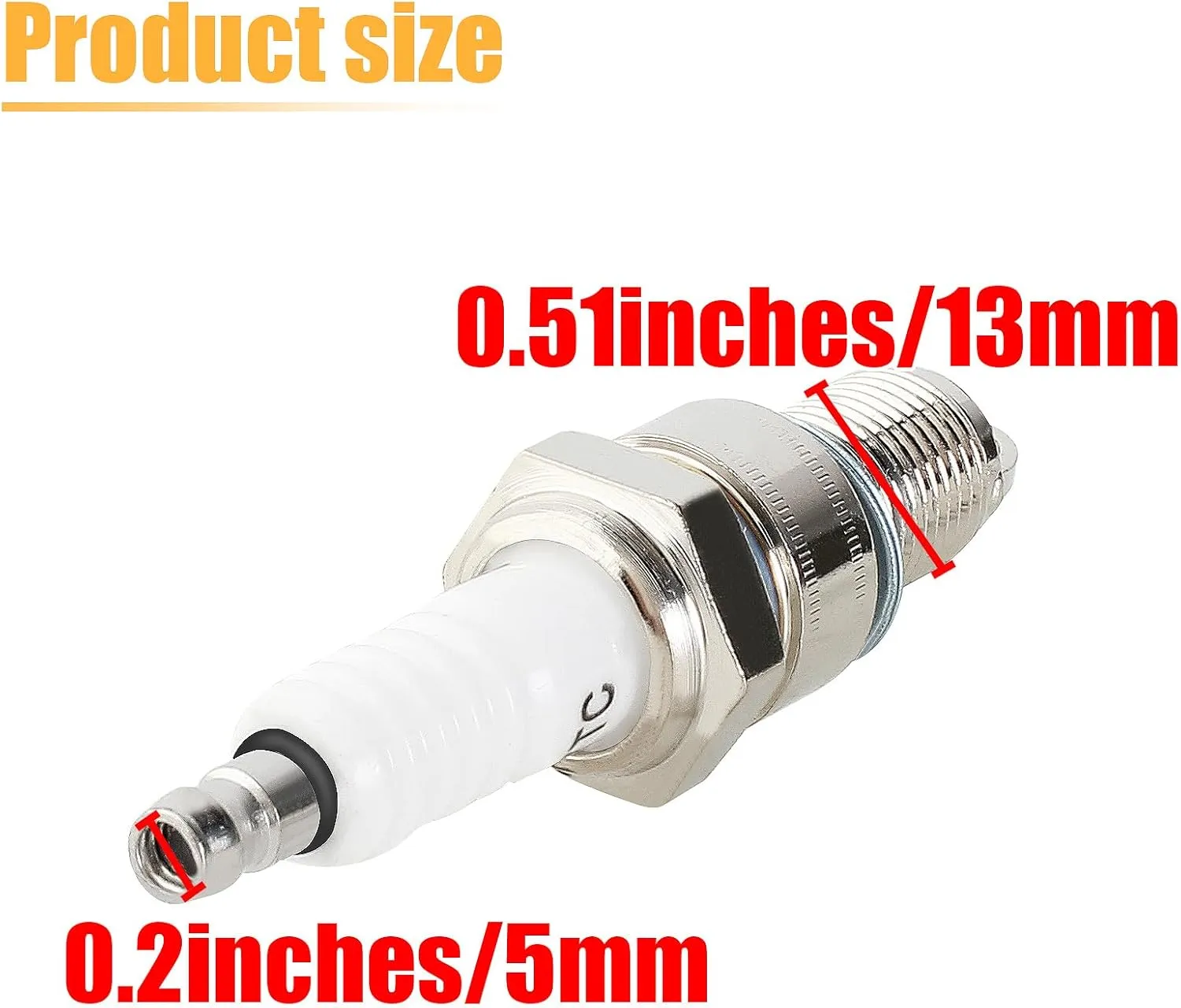 Pack-of-10 Spark Plug F7TC for Generator Lawn Mower Tractor Rototiller Water Pump Go Kart Mini Bike Harbor Freight Predator 212cc Champion 196cc GCV160 GCV190 GX390 BP7ES W5D1 W5DC N7YC N9YC