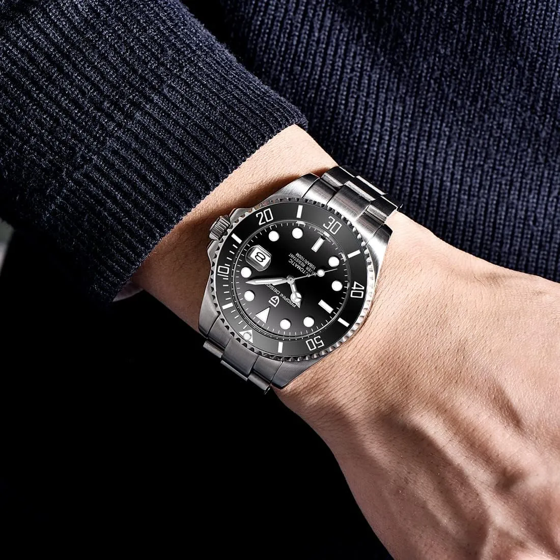 Pagani Design New Men's Mechanical Watch Luxury Ceramic Bezel Japanese Movement Stainless Steel Fashion Classic Automatic Watch Sapphire Glass Men's Watch 100 Meters Water Resistant Relogio Masculino…
