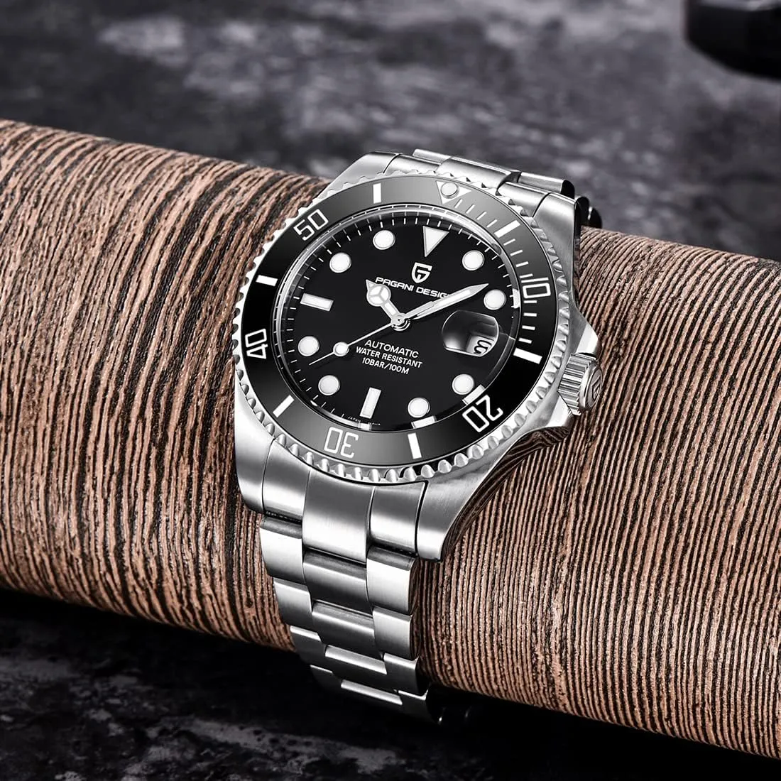Pagani Design New Men's Mechanical Watch Luxury Ceramic Bezel Japanese Movement Stainless Steel Fashion Classic Automatic Watch Sapphire Glass Men's Watch 100 Meters Water Resistant Relogio Masculino…