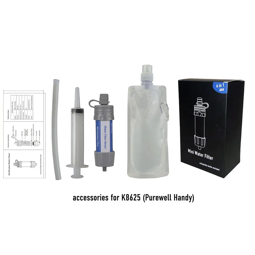 Personal Water Purifier Water Filtration System - Camping Purification Water Filter Straw for Outdoor Traveling Survival Emergency