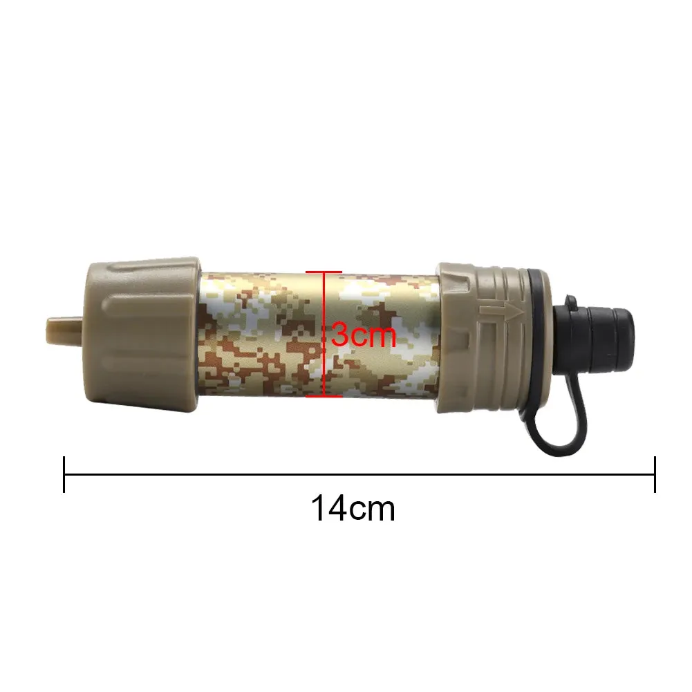 Personal Water Purifier Water Filtration System - Camping Purification Water Filter Straw for Outdoor Traveling Survival Emergency