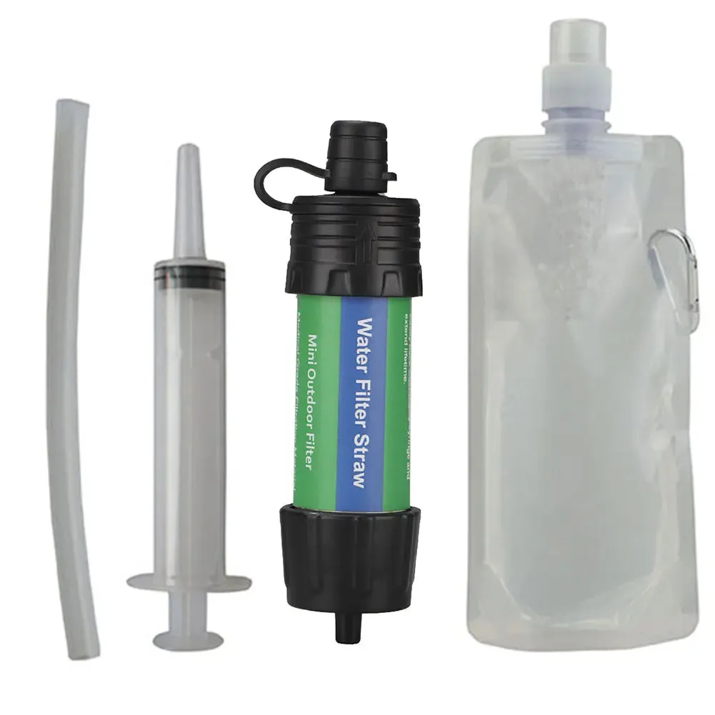 Personal Water Purifier Water Filtration System - Camping Purification Water Filter Straw for Outdoor Traveling Survival Emergency