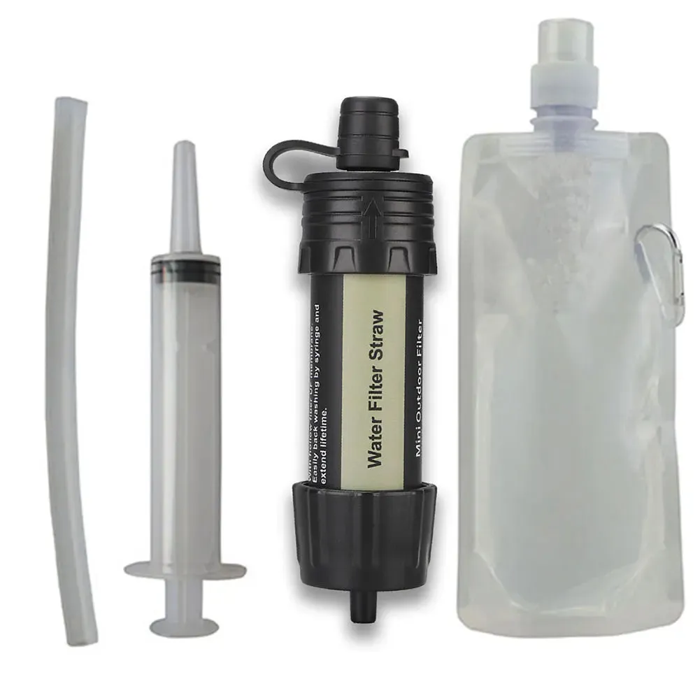 Personal Water Purifier Water Filtration System - Camping Purification Water Filter Straw for Outdoor Traveling Survival Emergency