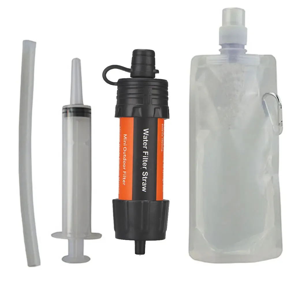 Personal Water Purifier Water Filtration System - Camping Purification Water Filter Straw for Outdoor Traveling Survival Emergency