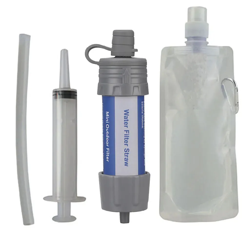 Personal Water Purifier Water Filtration System - Camping Purification Water Filter Straw for Outdoor Traveling Survival Emergency