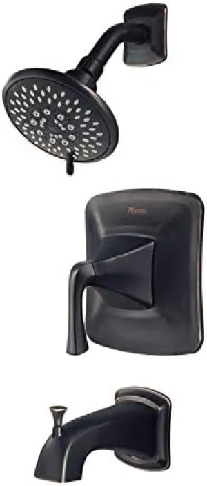 Pfister Selia Tuscan Bronze 1-Handle Bathtub and Shower Faucet with Valve