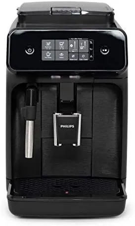 Philips 1200-Series Fully Automatic Espresso Machine w/ Milk Frother, Black - EP1220/04 (Renewed)