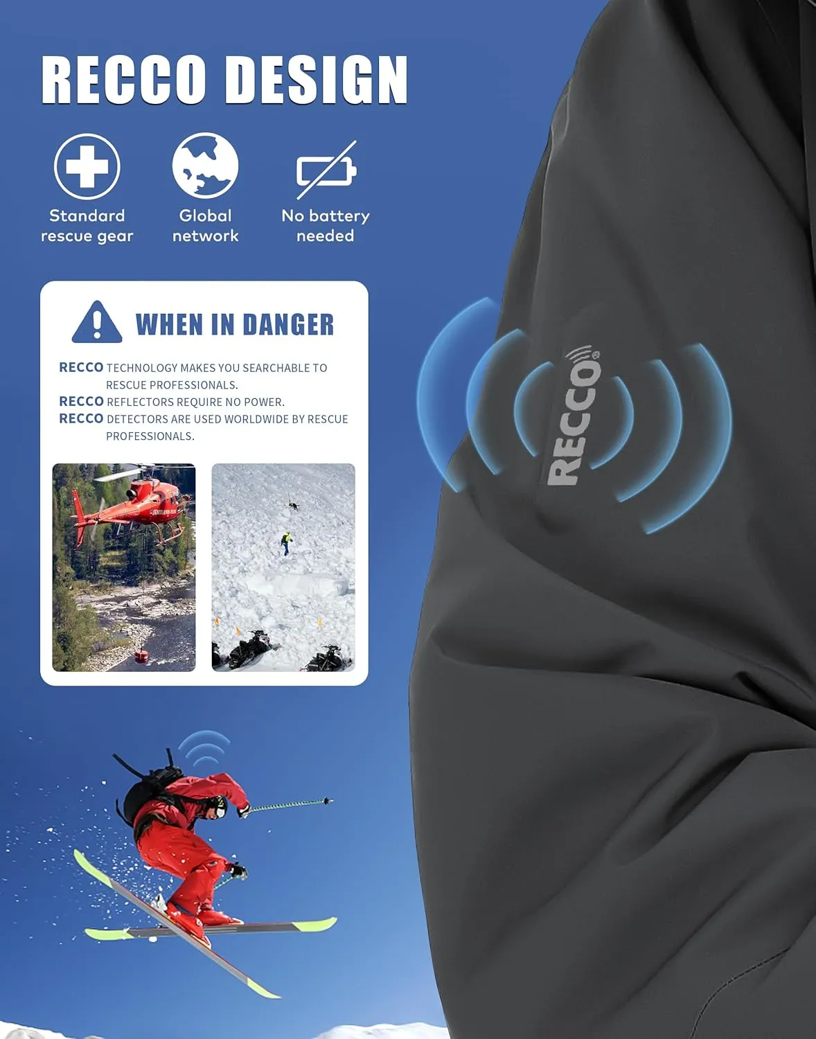 Pioneer Camp Men's Ski Jacket Waterproof Insulated Snowboard Gear Cold Weather Winter Warm Mountain Snow Coat