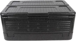 POCREATION Thermobox, 60l Large scale Foods, Foldable Isolated Grocery for Outdoor Camping Picnic, Beach (BLACK)