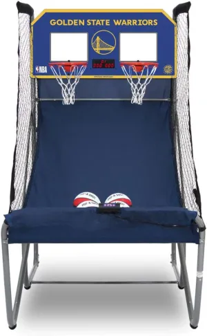 Pop-A-Shot - Home Dual Shot with Golden State Warriors NBA Graphics l Sensor Scoring l 16 Game Modes l 7 Balls l Foldable Storage l for All NBA Fans