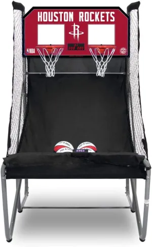 Pop-A-Shot - Home Dual Shot with Houston Rockets NBA Graphics l Sensor Scoring l 16 Game Modes l 7 Balls l Foldable Storage l for All NBA Fans