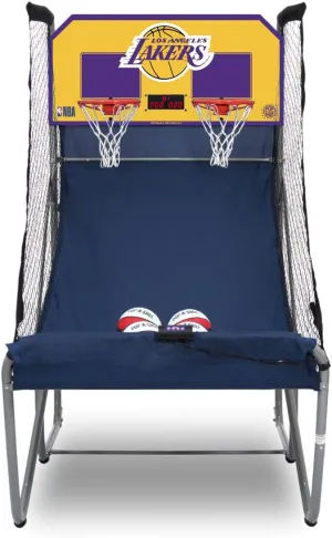 Pop-A-Shot - Home Dual Shot with Los Angeles Lakers NBA Graphics l Sensor Scoring l 16 Game Modes l 7 Balls l Foldable Storage l for All NBA Fans