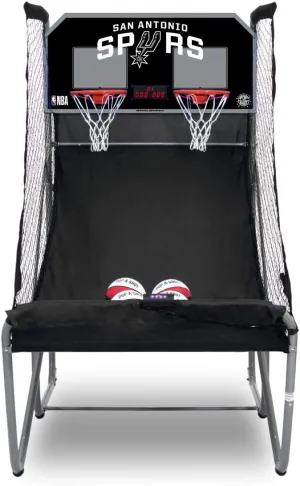 Pop-A-Shot - Home Dual Shot with San Antonio Spurs NBA Graphics l Sensor Scoring l 16 Game Modes l 7 Balls l Foldable Storage l for All NBA Fans
