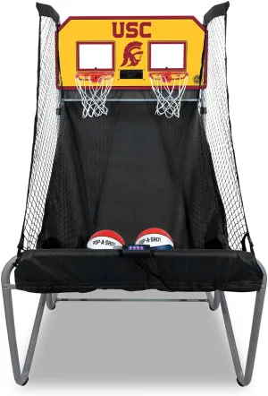 Pop-A-Shot - Home Dual Shot with USC Trojans NCAA Graphics l Sensor Scoring l 16 Game Modes l 7 Balls l Foldable Storage l for All NCAA Fans