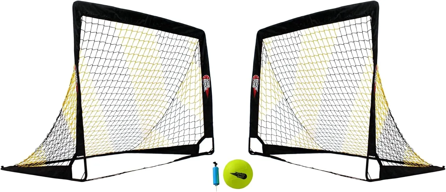 Pop Up Football Goal – The Pair – Choice of Colours and Sizes – Comes with a Small Ball and a Small Pump!
