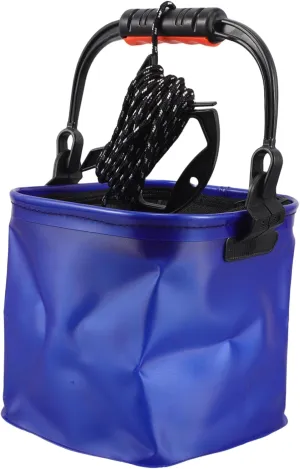 POPETPOP Collapsible Eva Fishing Bucket Portable Water Basin for Camping Hiking Bath and Cleaning