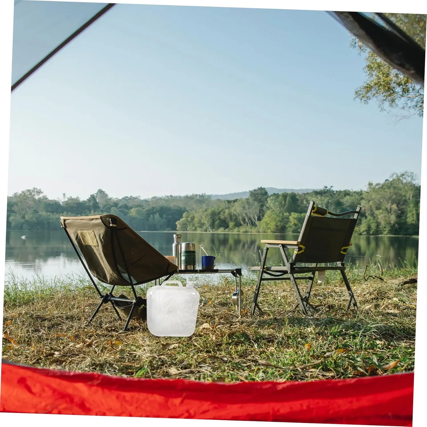 POPETPOP Folding Water Bag 10l Outdoor Water Storage Container Leak-proof Lid for Sports Car
