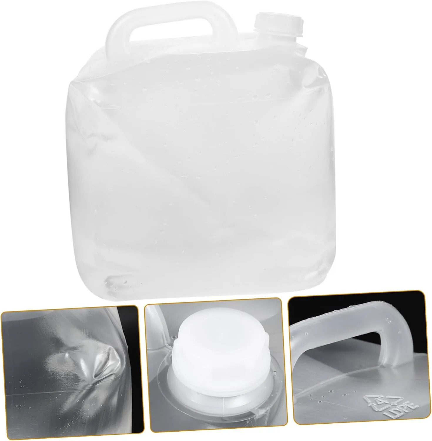 POPETPOP Folding Water Bag 10l Outdoor Water Storage Container Leak-proof Lid for Sports Car