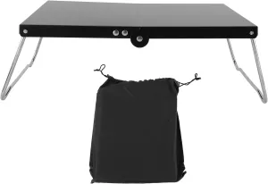 Portable Camping Side Table, Portable Folding Camping Table - Stainless Steel Mini Beach Side Table for Outdoor Cooking, BBQ, Hiking, and Fishing Adventures