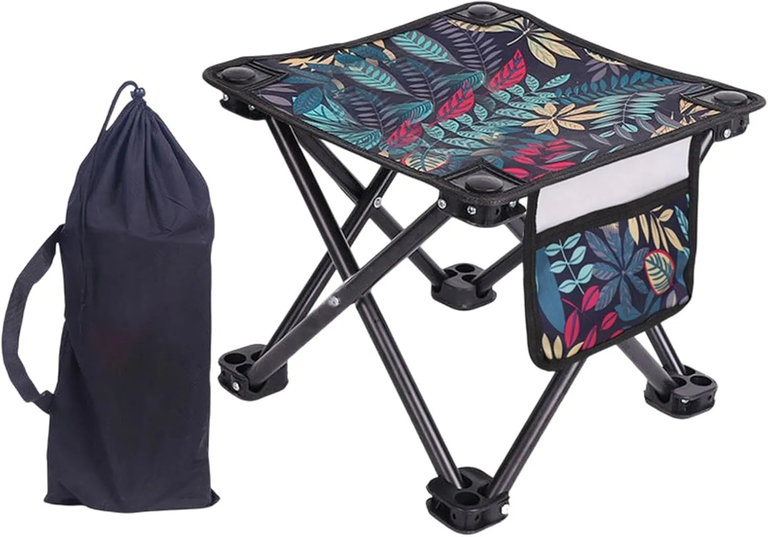 Portable Camping Stool Foldable Footstool Folding Stool Adults Compact Recliner Foot Rest for BBQ Travel Lounge Lawn Barbecue