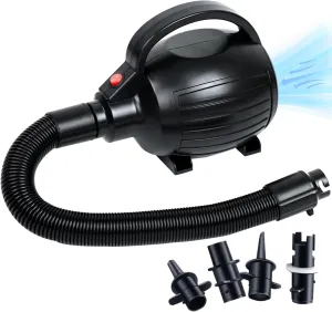 Portable Electric Air Pump 600W Fast Inflation Pump with Hose 4 Nozzles 110-120V AC Air Pump for Air Mats Inflatable Mats Gymnastics Mats Pool Toys
