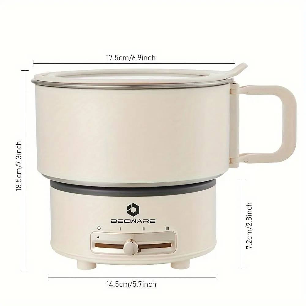 Portable Electric Cooking Pot - Multifunctional Foldable & Split Type Travel Cooker