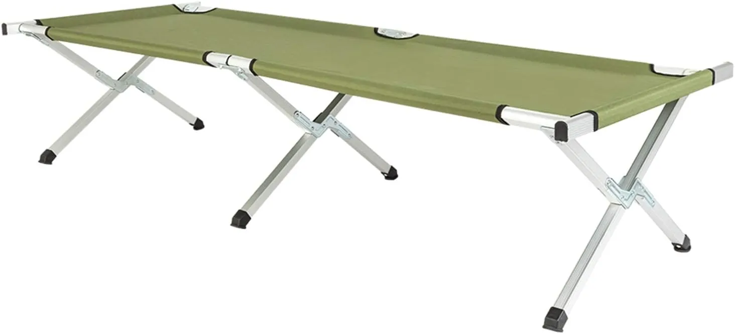 Portable Folding Camping Cot with Carrying Bag, Army Green – Lightweight Outdoor Sleeping Bed for Camping, Hiking, Travel