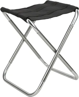 Portable Folding Stool, Camping Stool, 7075 Aviation Aluminum Alloy 600D Oxford Polyester Gun Color Outdoor Foldable Chair Portable Fishing Stool