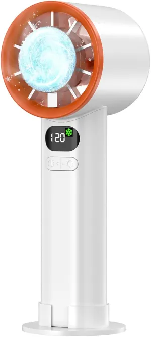 Portable Handheld Fan with Ice Cooling,120 Speed Fast Cool to 30°F for Travel, Sport, Outdoor