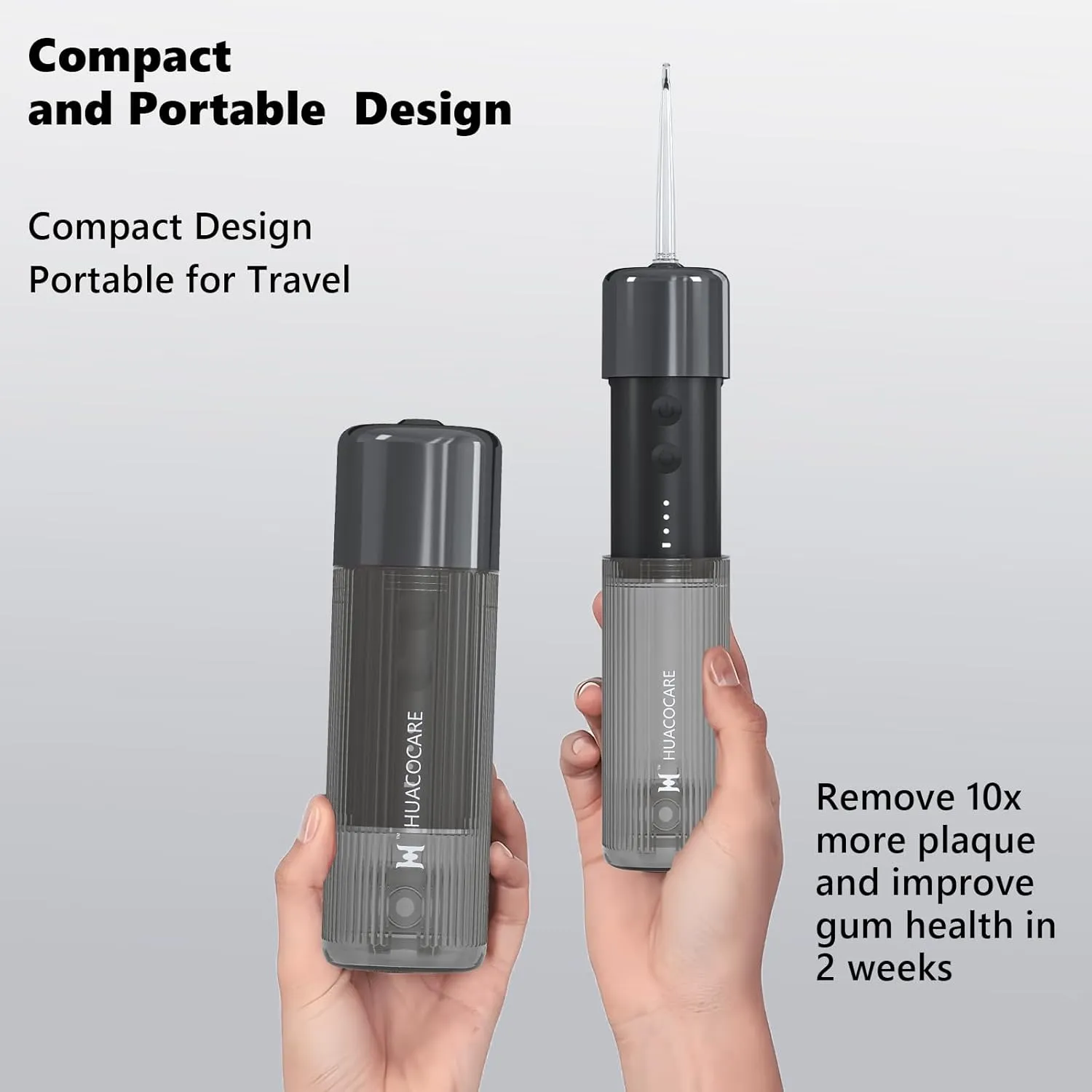 Portable Mini Water Flosser, Oral Irrigator Water Teeth Cleaner Pick with Telescopic Water Tank,3 Modes & IPX7 Waterproof, Home & Travel