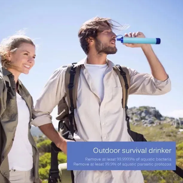 Portable Outdoor Water Purifier for Camping Hiking Emergency Survival