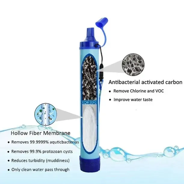 Portable Outdoor Water Purifier for Camping Hiking Emergency Survival