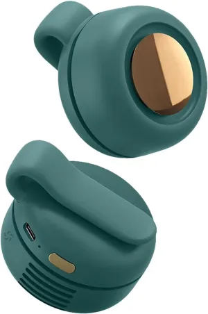 Portable Silent Mini Bladeless Fan Clip On, 2025 New small Portable Waist Fan Rechargeable Suitable for Sport, Three Wind Speeds Can Be Clipped on the Shirt, Suitable for Outdoor (Dark green)