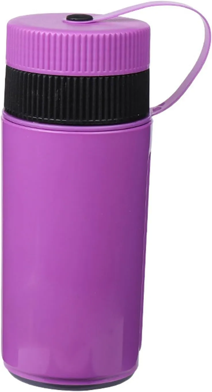Portable Water Bottle with Ceramic Bowl and High-Temperature Resistance, Innovative Filter Design, Hidden Party Travel (Purple)