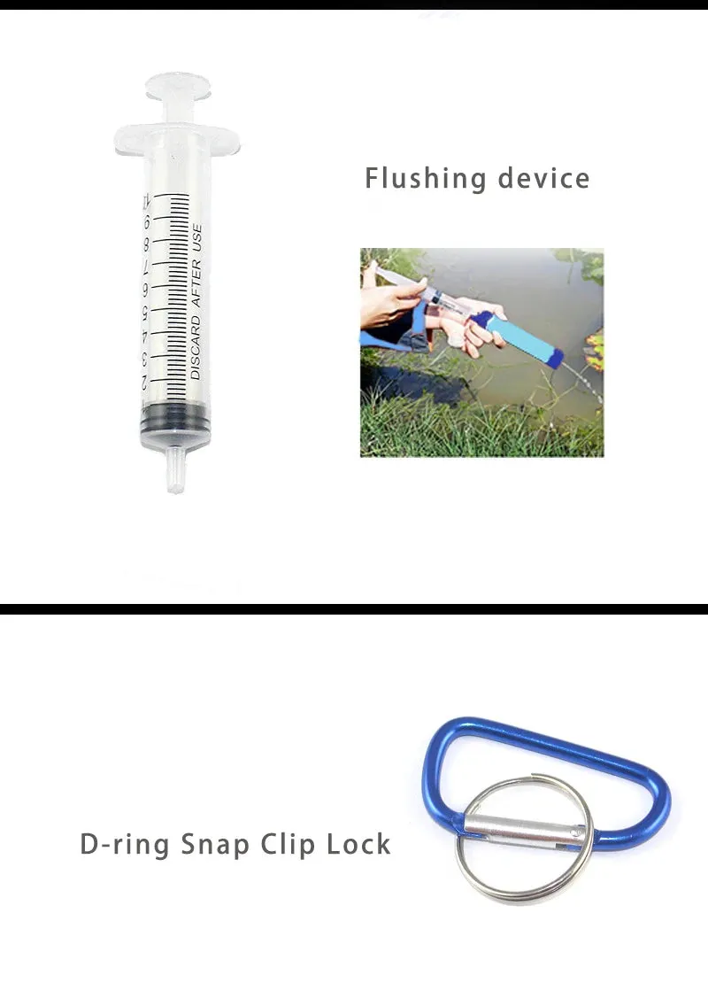 Portable Water Purifier – Emergency Filter for Camping, Hiking, Streams & Lakes