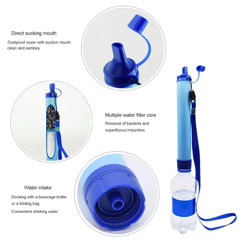 Portable Water Purifier – Emergency Filter for Camping, Hiking, Streams & Lakes