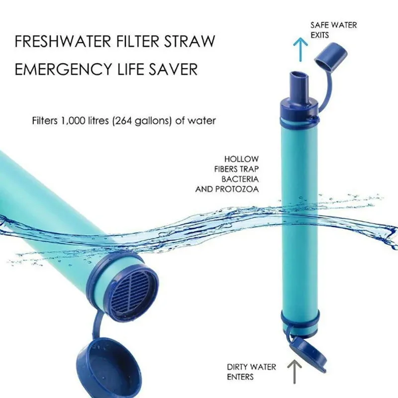Portable Water Purifier – Emergency Filter for Camping, Hiking, Streams & Lakes