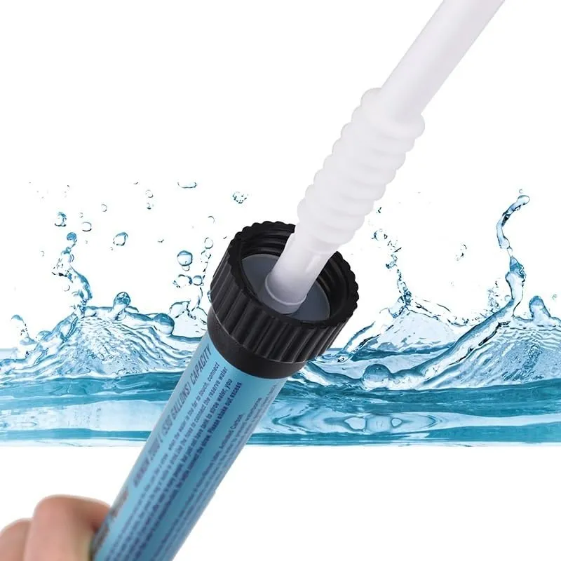 Portable Water Purifier - Personal Water Purifier for Hiking, Travel, Camping, Outdoor Adventures, 2pcs(Green Blue)