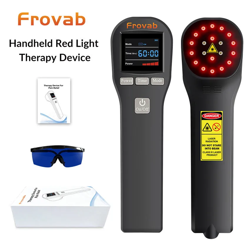 Premium Cold Laser Therapy Device for Pain Relief | 4x808nm & 16x650nm Infrared Light Therapy | Handheld Massager for Arthritis & Muscle Relaxation | Non-Invasive Pain Management