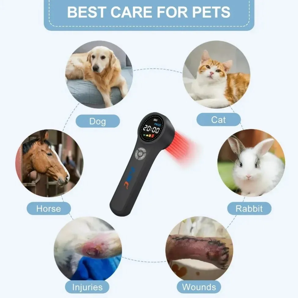 Premium Cold Laser Therapy Device for Pain Relief | 4x808nm & 16x650nm Infrared Light Therapy | Handheld Massager for Arthritis & Muscle Relaxation | Non-Invasive Pain Management