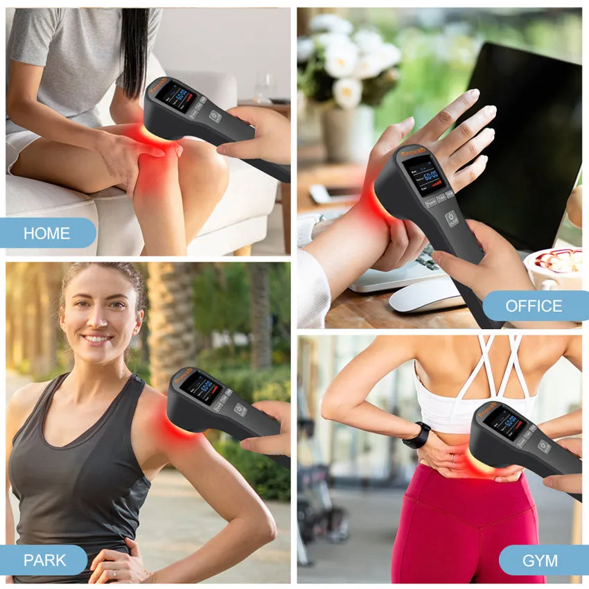 Premium Cold Laser Therapy Device for Pain Relief | 4x808nm & 16x650nm Infrared Light Therapy | Handheld Massager for Arthritis & Muscle Relaxation | Non-Invasive Pain Management