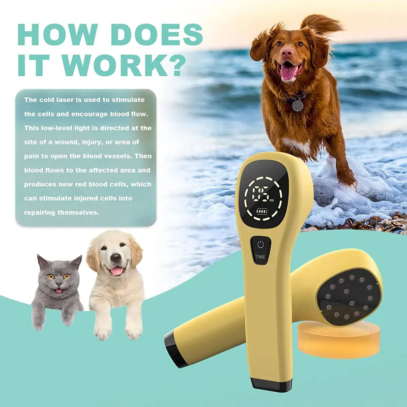Premium Cold Laser Therapy Device for Pain Relief | 4x808nm & 16x650nm Infrared Light Therapy | Handheld Massager for Arthritis & Muscle Relaxation | Non-Invasive Pain Management